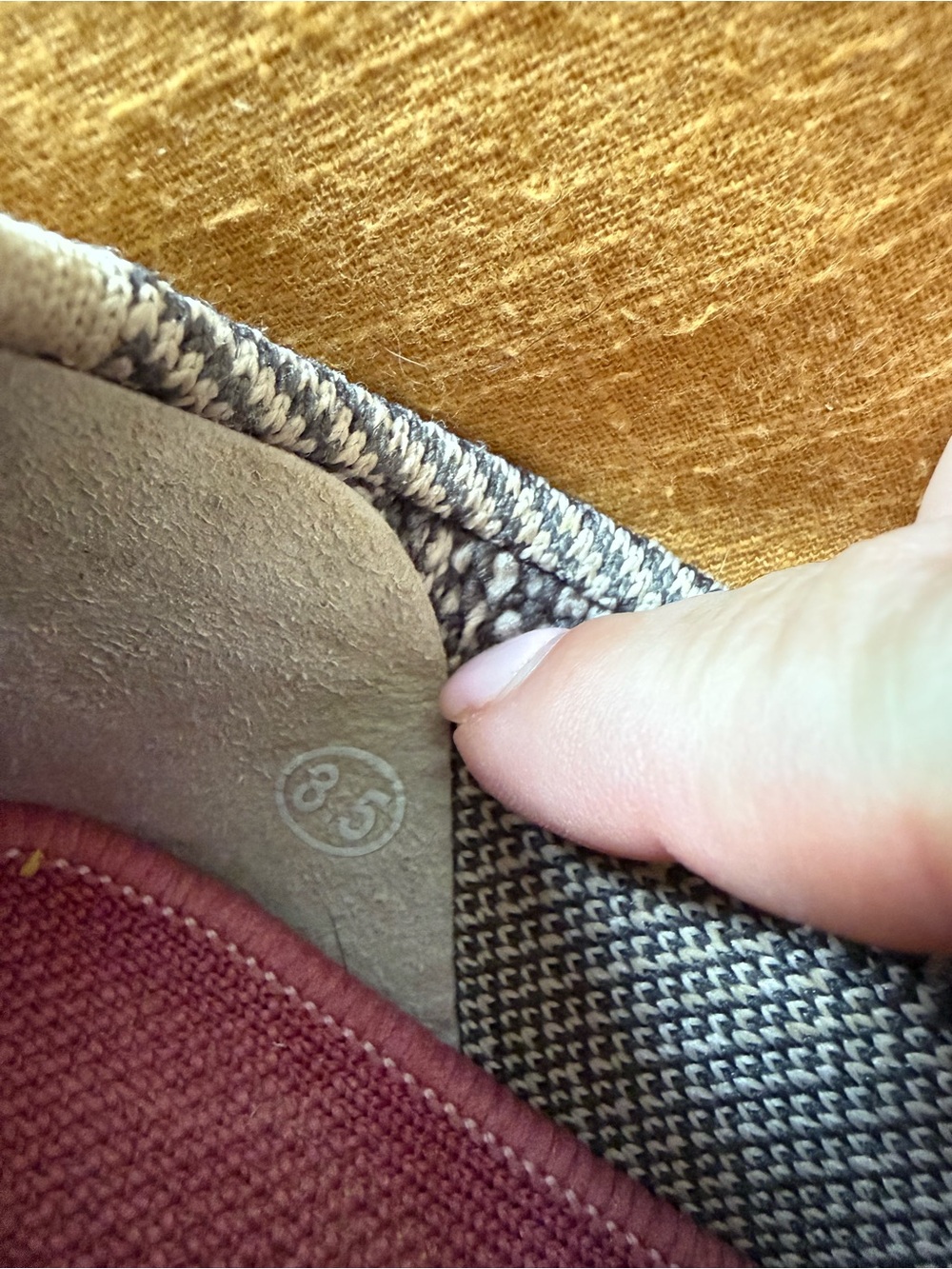 Rothy's Women’s Grey Herringbone Slip-On Loafers - Picture 7 of 8